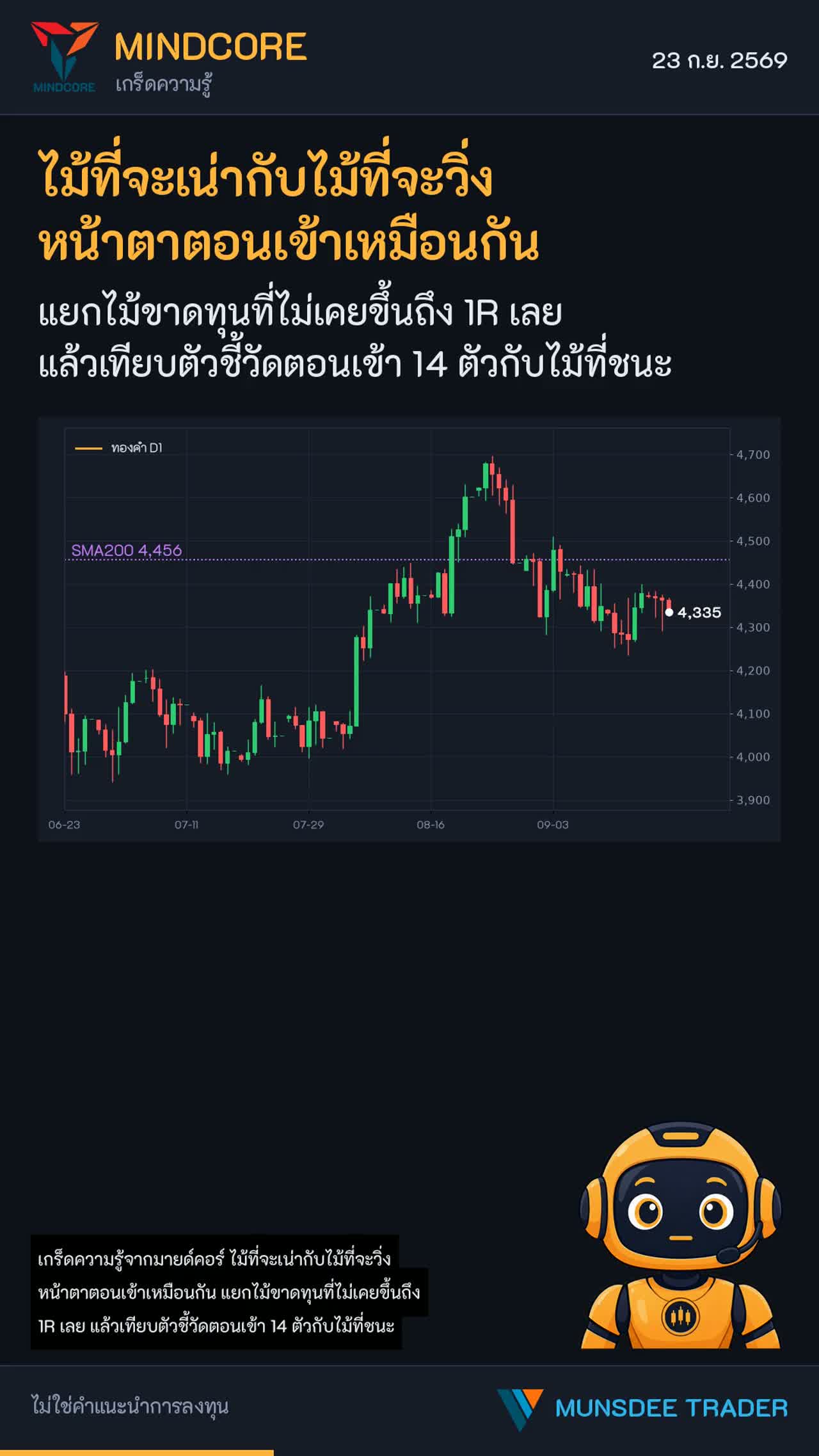 ไม้ที่จะเน่ากับไม้ที่จะวิ่ง หน้าตาตอนเข้าเหมือนกัน