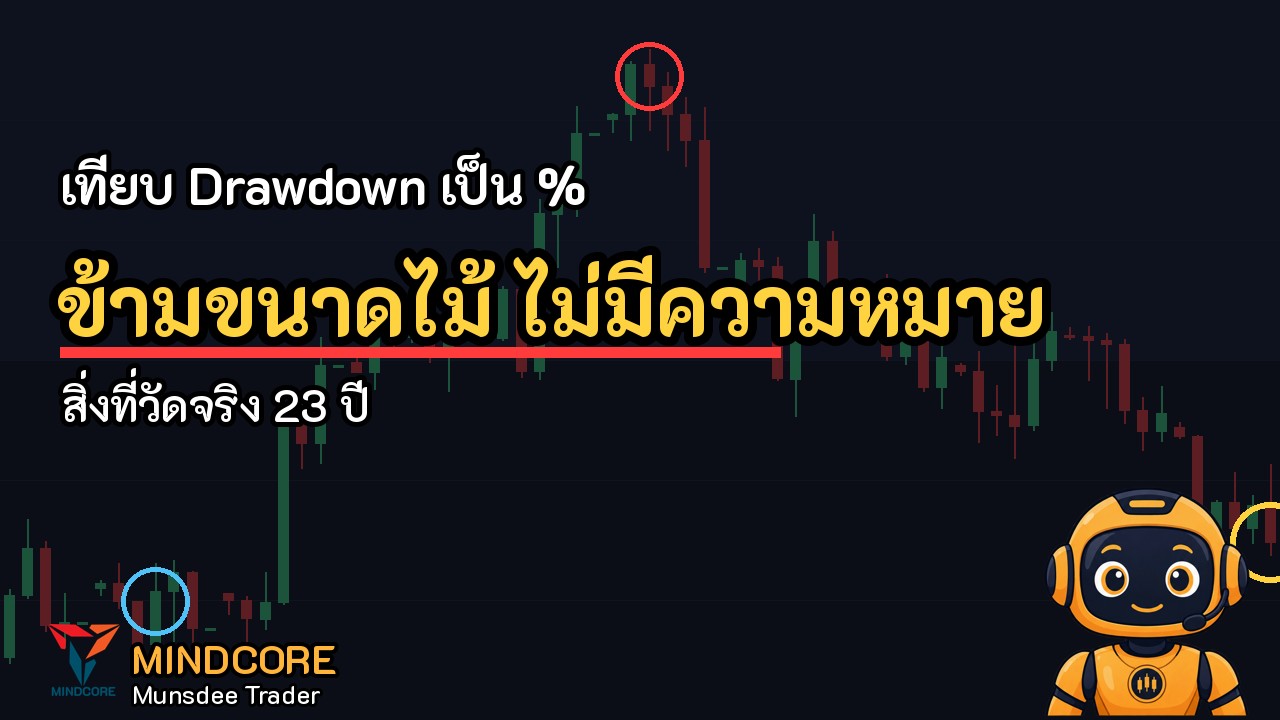 เทียบ Drawdown เป็น % ข้ามขนาดไม้ ไม่มีความหมาย