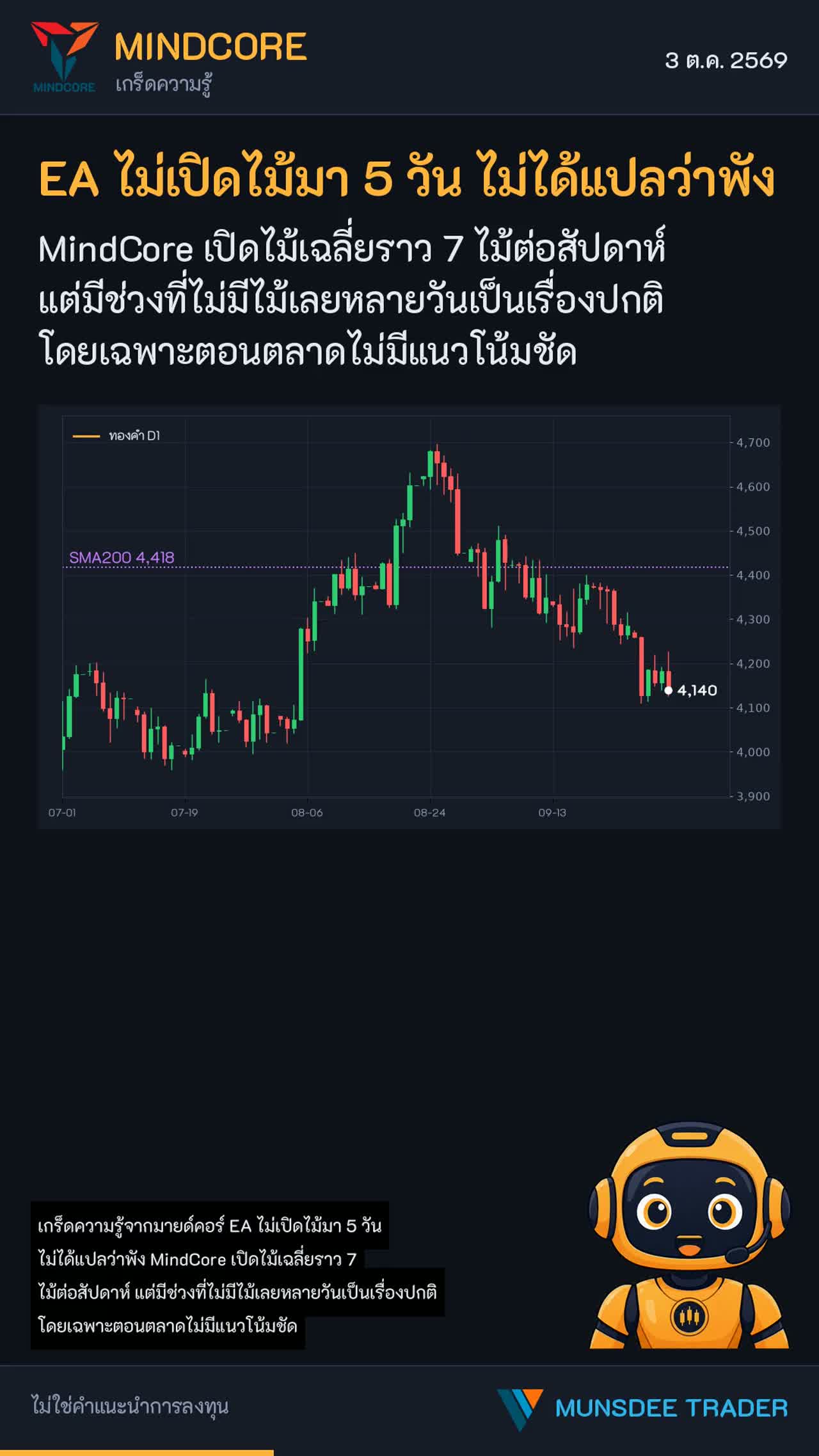 EA ไม่เปิดไม้มา 5 วัน ไม่ได้แปลว่าพัง